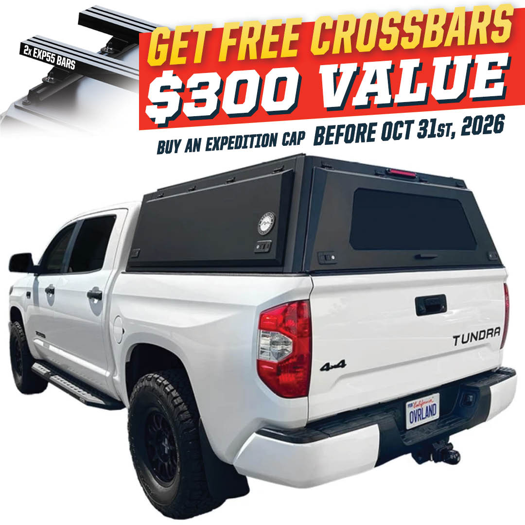 Overland Vehicle Systems Expedition PRO truck cap for 2007-2021 Toyota Tundra