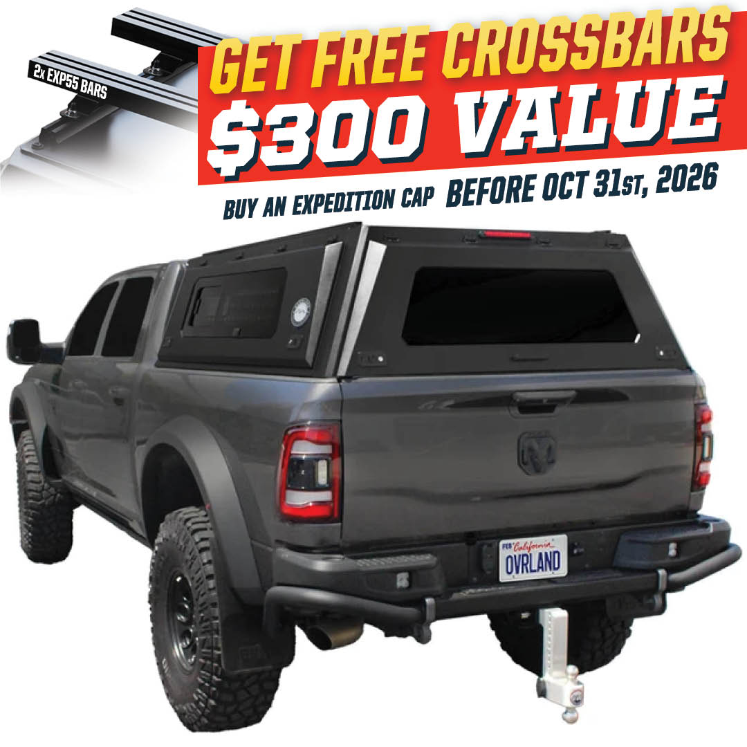 OVS Expedition PRO+ truck cap with full windows for 2009-2027 RAM 2500 / 3500