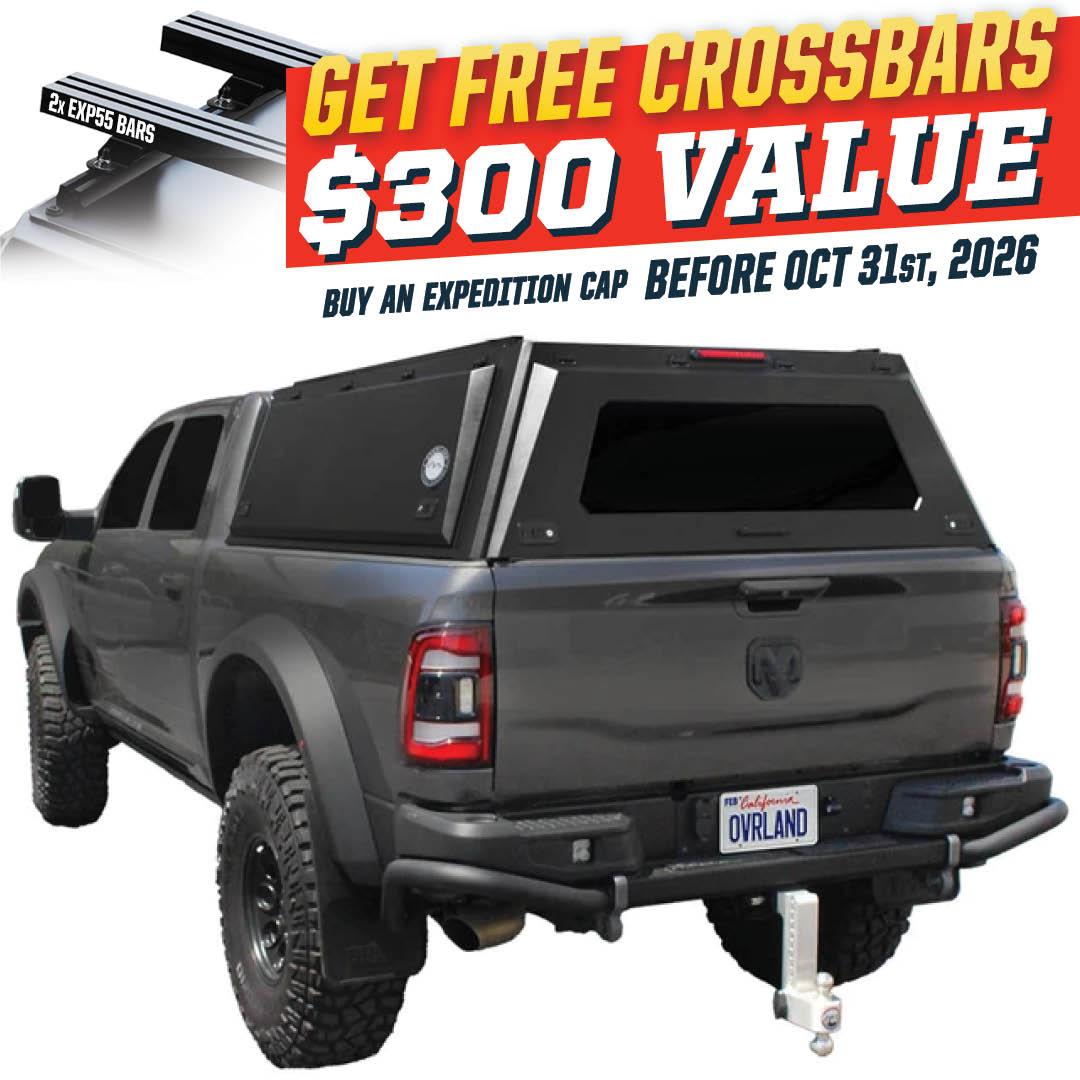 Overland Vehicle Systems Expedition PRO truck cap for 2009-2027 RAM 2500/3500