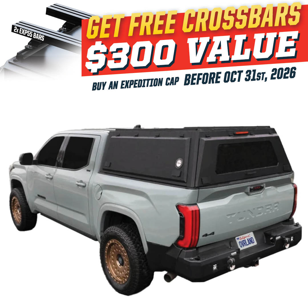 Overland Vehicle Systems Expedition PRO truck cap for 2022-2027 Toyota Tundra