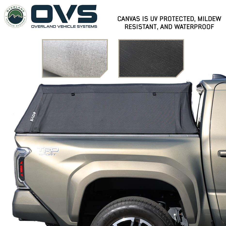OVS Explorer Soft Shell canvas bed topper for 2024-2027 Toyota Tacoma 5 ft bed - view 2