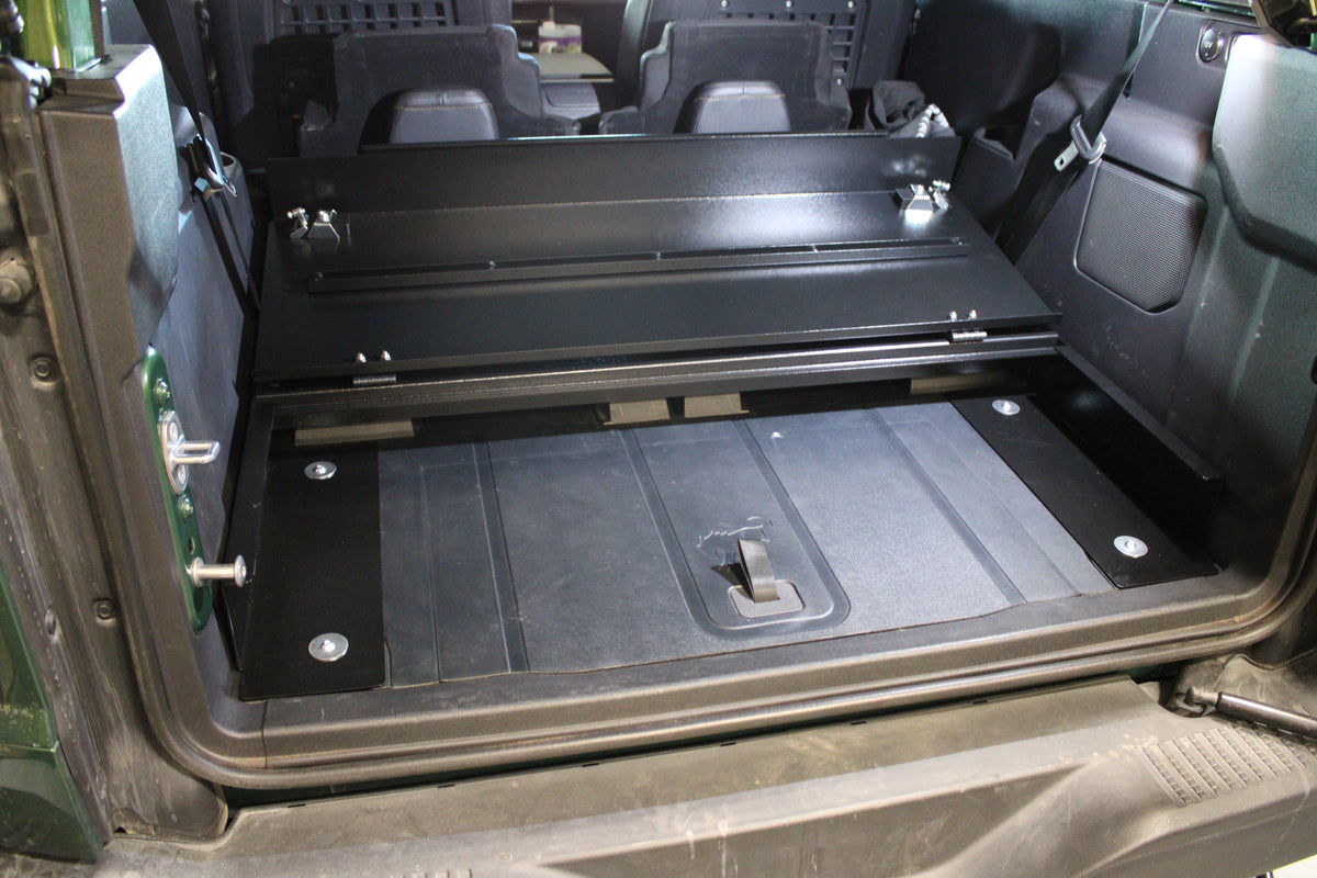 Diabolical Stage 2.0 Locking Cargo Platform - Ford Bronco 2-Door (Rear Seats In)