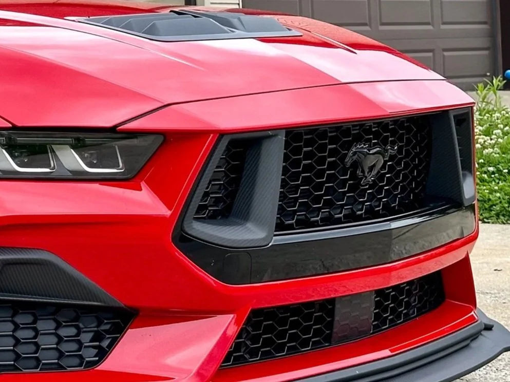 2024-Current Ford Mustang GT Dry Carbon Grille Inserts