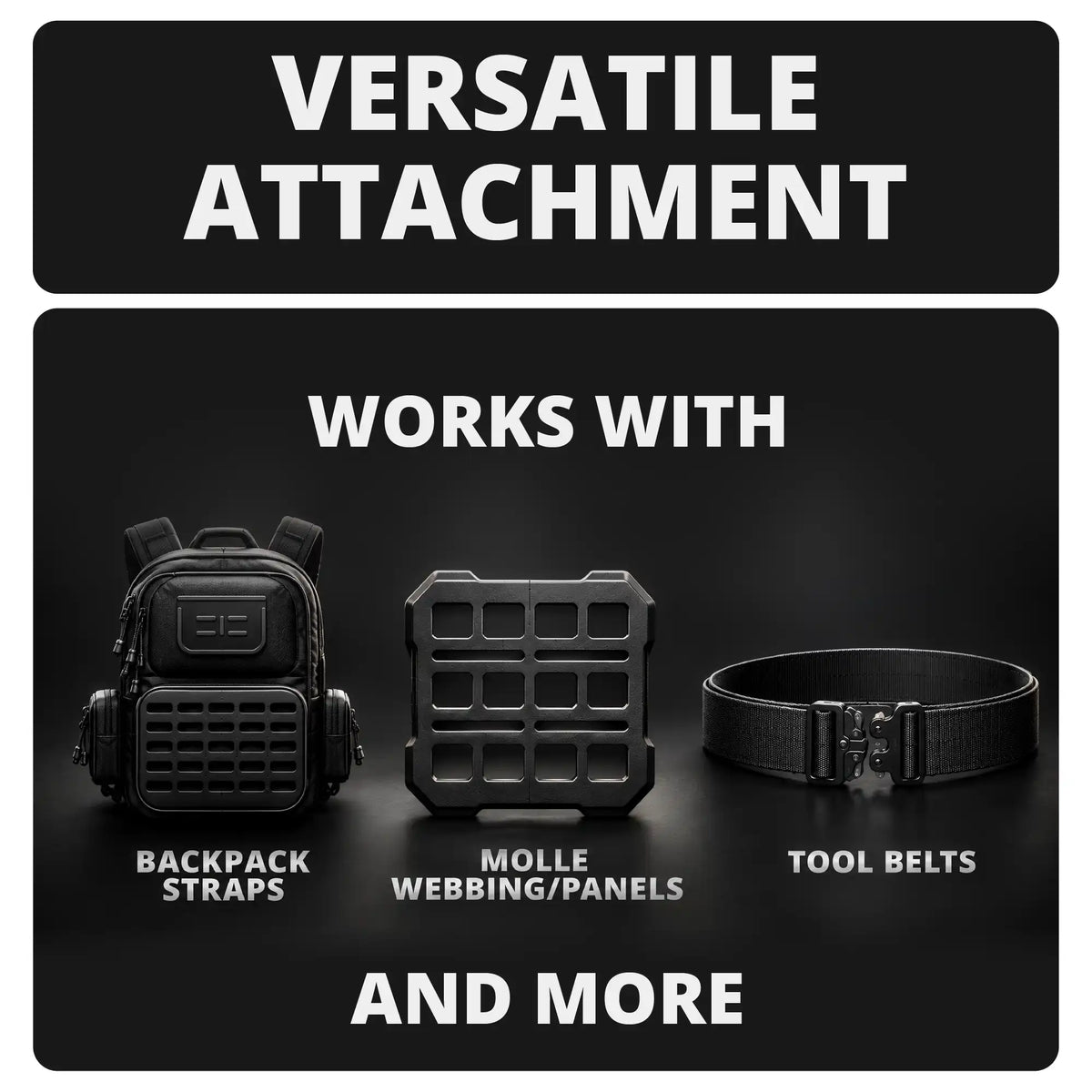 Tackform magnetic radio belt clip receiver for handheld radios, universal fit