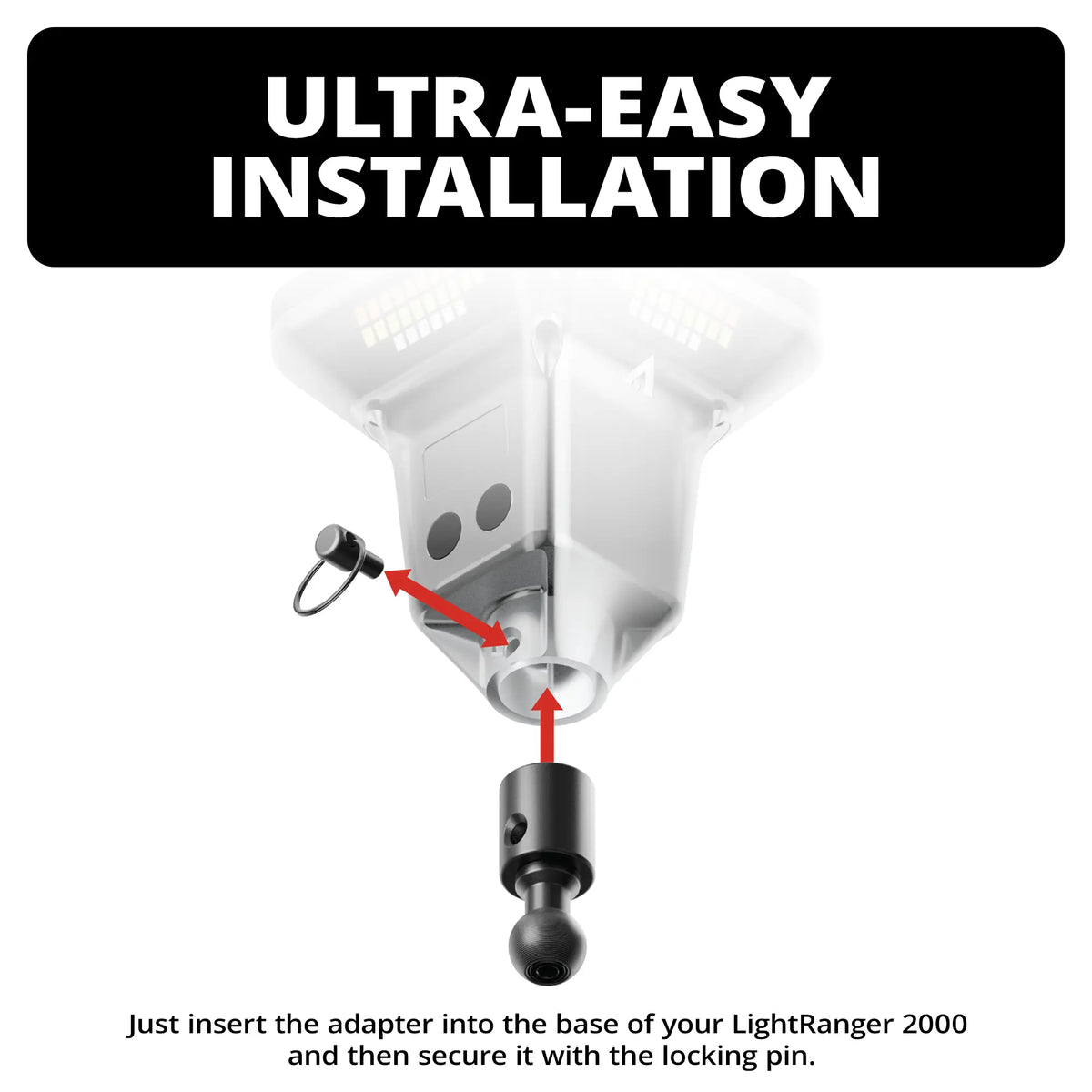 Tackform Devos LightRanger 2000 mount kit with 5.75" pump suction cup, universal fit