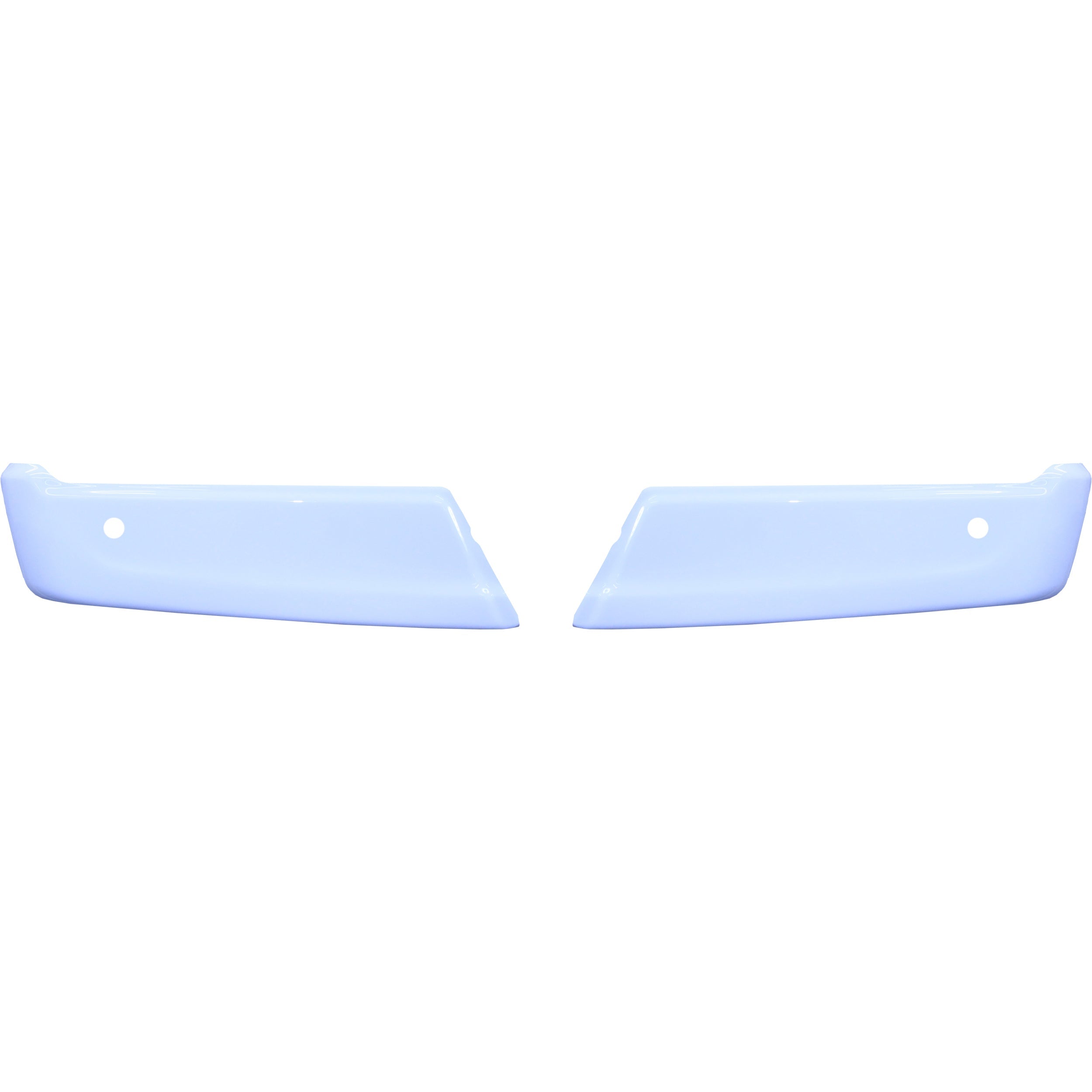 Gloss White Ford F150 2021-2023 Rear Bumper Covers with two parking sensor holes