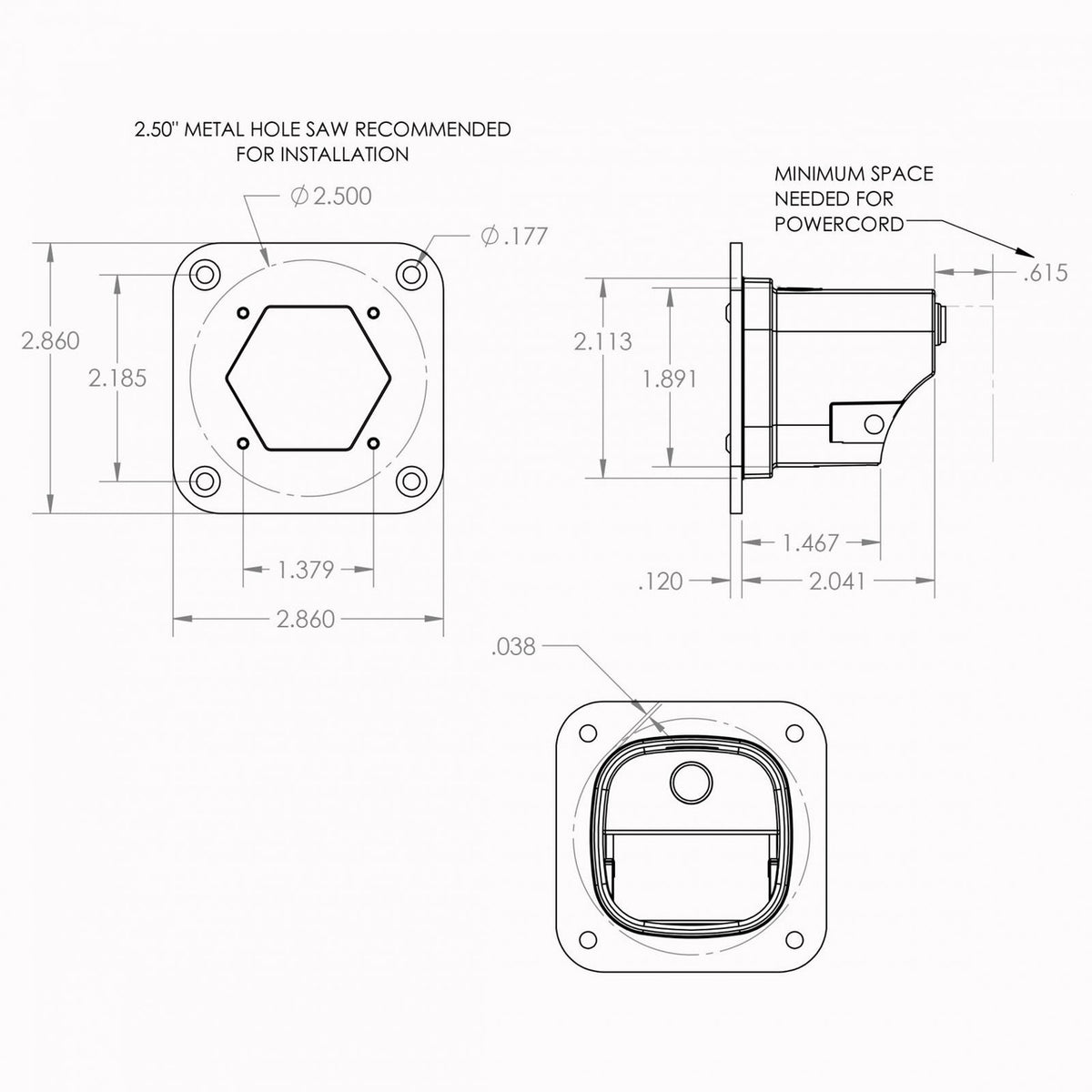 Baja Designs S1 White Flush Mount Auxiliary Light Pod