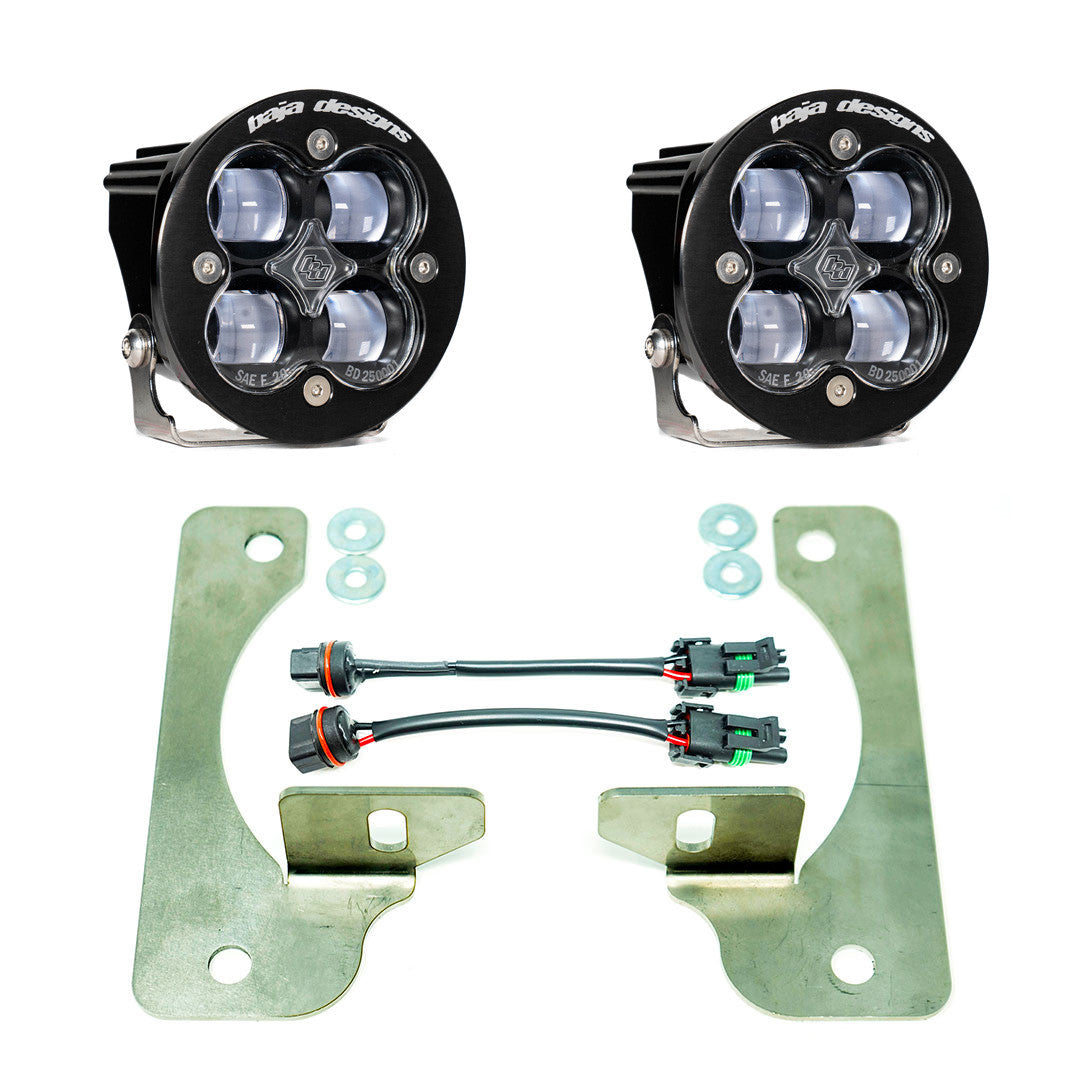 Baja Designs Jeep JL/JT Squadron-R SAE Fog Pocket Light Kit - Jeep 2020-2026 Gladiator; 2018-2026 Wrangler JL; NOTE: w/ OE Rubicon Bumper
