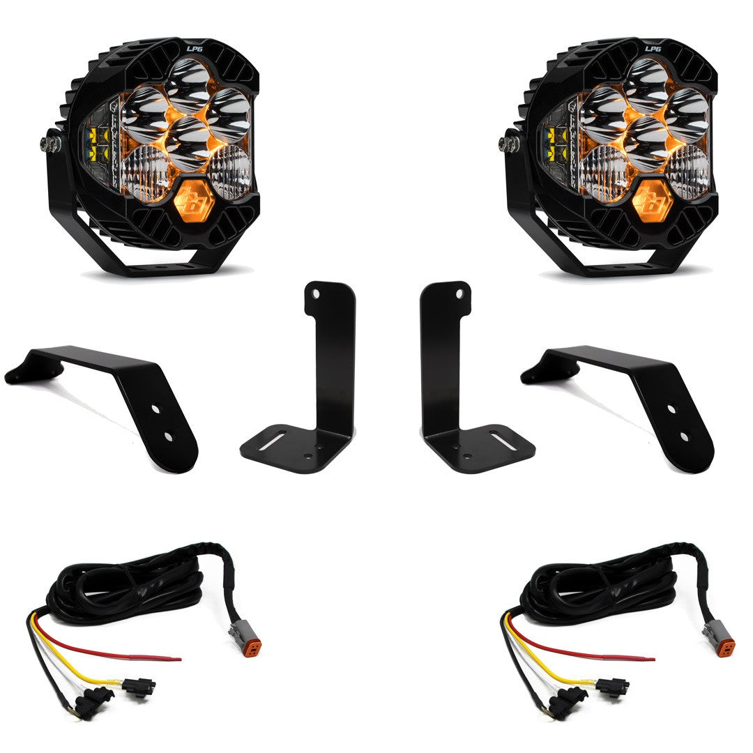 Baja Designs Jeep JL/JT LP6 Pro Bumper Light Kit - Jeep 2020-2026 Gladiator; 2018-2026 Wrangler JL; NOTE: w/ OE Plastic Bumper