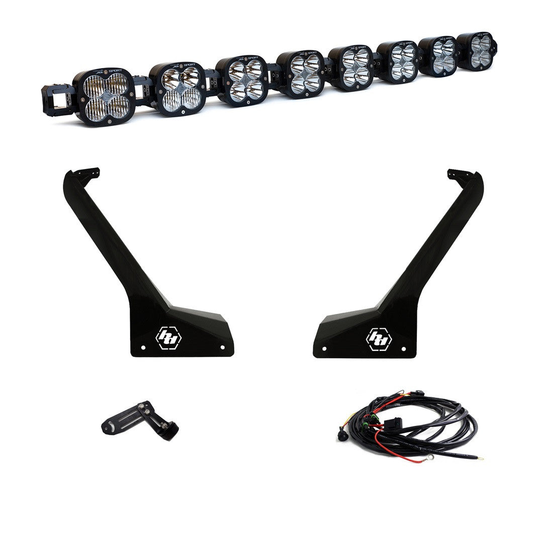 Baja Designs Jeep JL/JT 8XL Linkable Roof Mount Light Kit - Jeep 2020-2026 Gladiator; 2018-2026 Wrangler JL; Exc. Rubicon 392, Mojave, 4xE