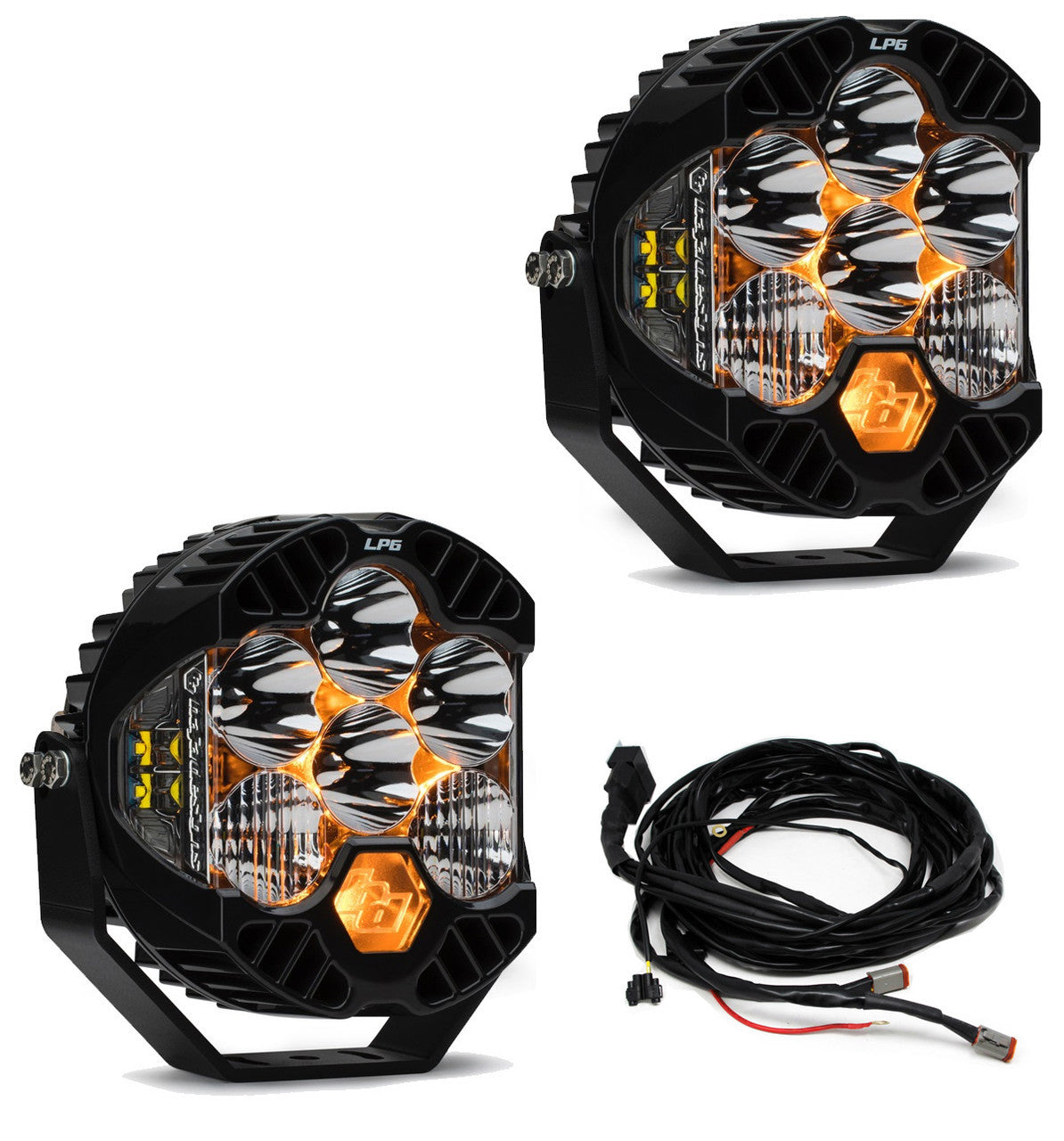 Baja Designs Jeep JL/JT LP6 Pro Bumper Light Kit - Jeep 2020-2026 Gladiator; 2018-2026 Wrangler JL; NOTE: w/ OE Steel Bumper