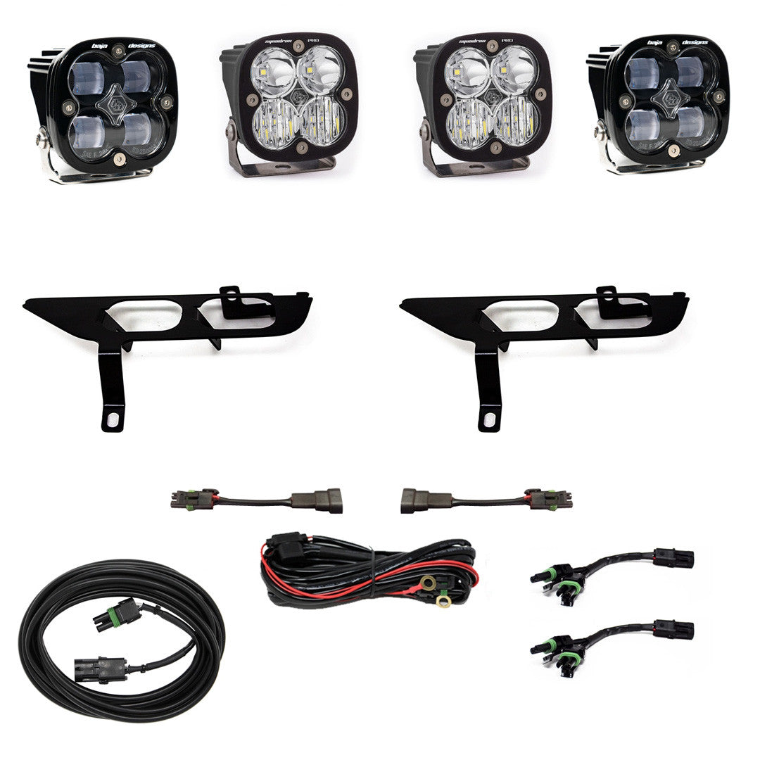 Baja Designs Ford Squadron SAE/Sport Fog Pocket Light Kit - Ford 2021-23 F-150; NOTE: w/o Daytime Running Lights (DRL)