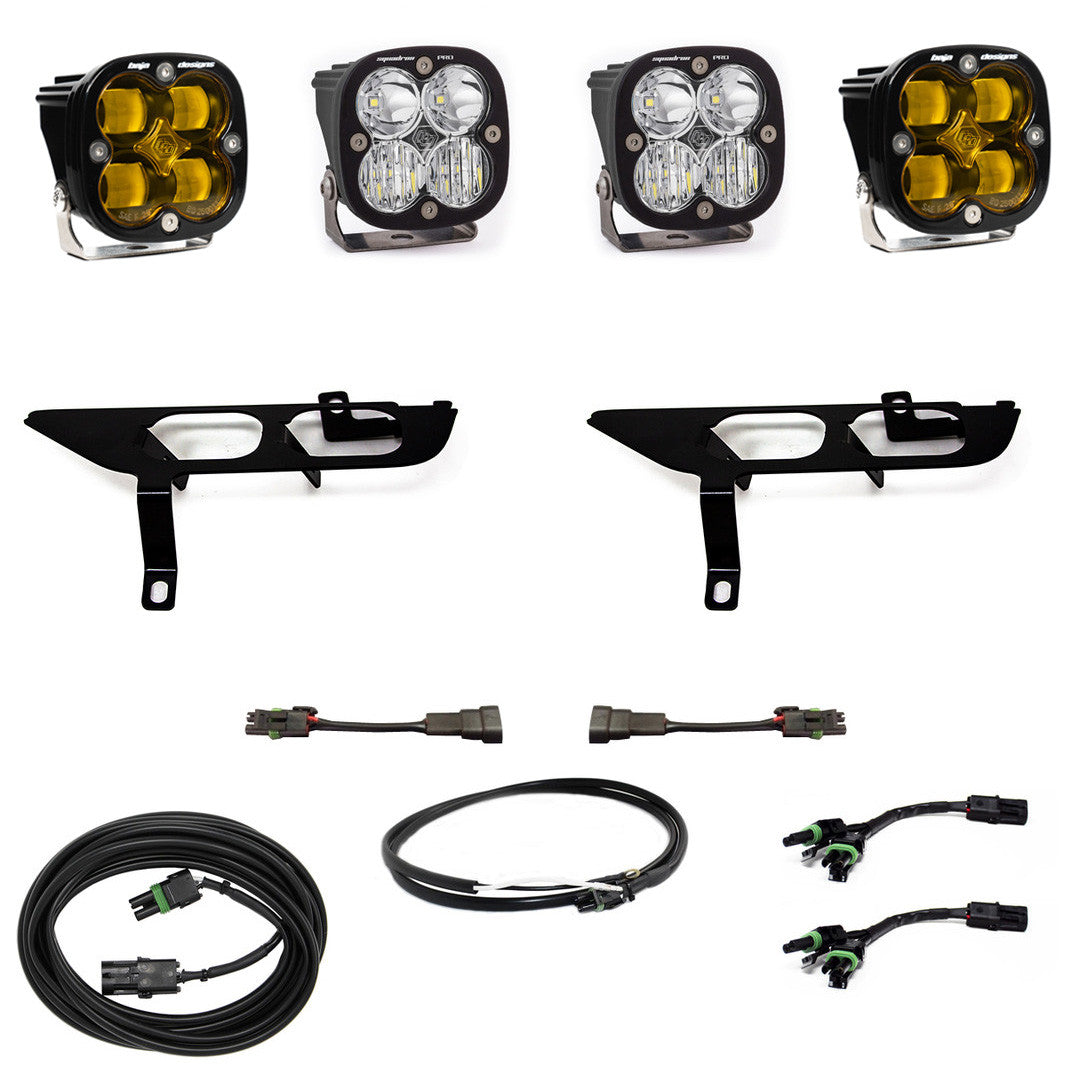 Baja Designs Ford Squadron SAE/Sport Fog Pocket Light Kit - Ford 2021-23 F-150; NOTE: w/o Daytime Running Lights (DRL)