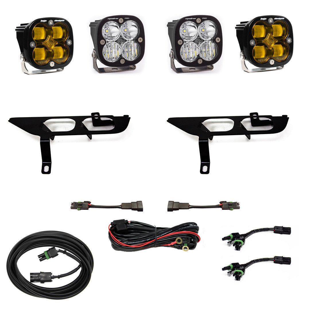 Baja Designs Ford Squadron SAE/Pro Fog Pocket Light Kit - Ford 2021-23 F-150; NOTE: w/o Daytime Running Lights (DRL)