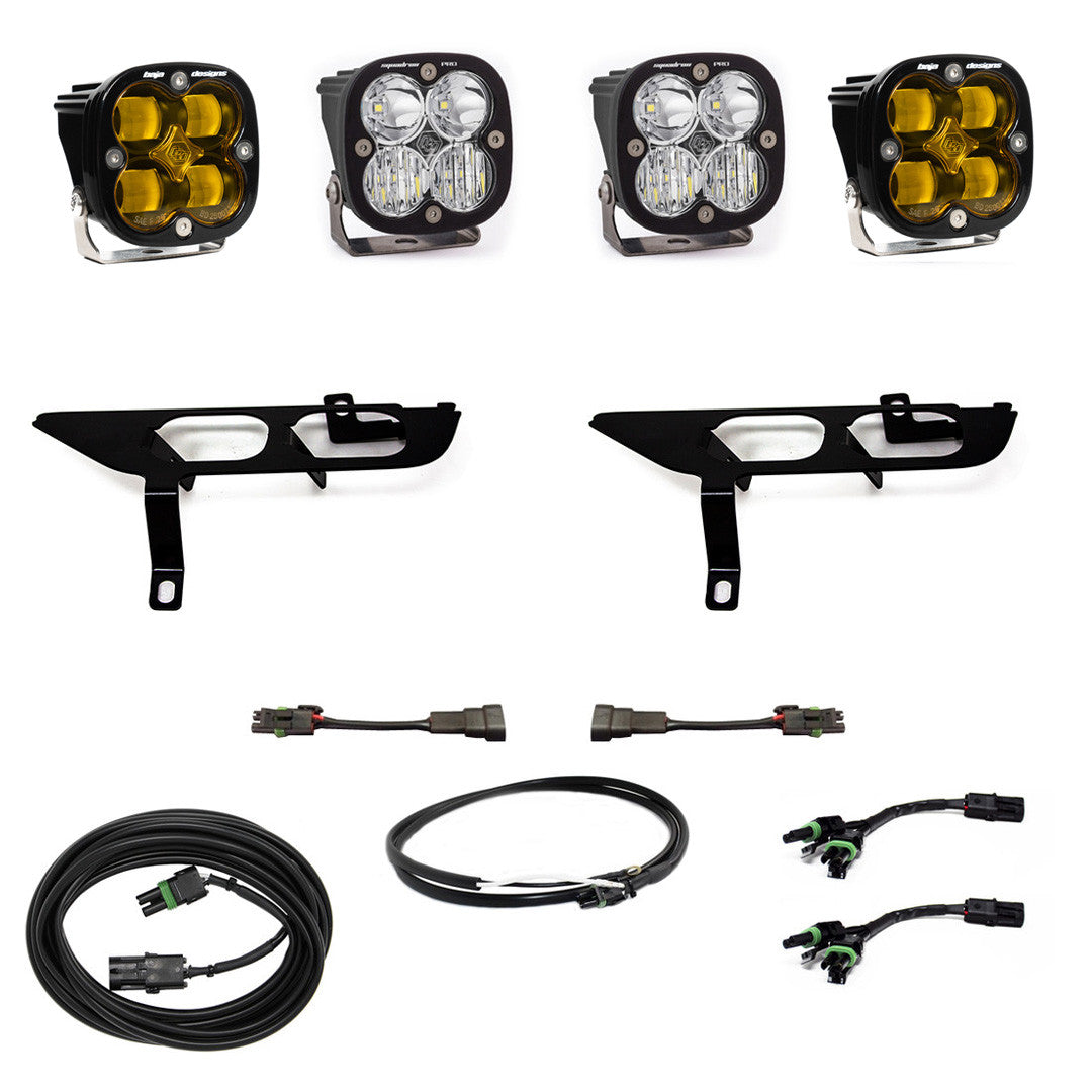Baja Designs Ford Squadron SAE/Pro Fog Pocket Light Kit - Ford 2021-23 F-150; NOTE: w/o Daytime Running Lights (DRL)