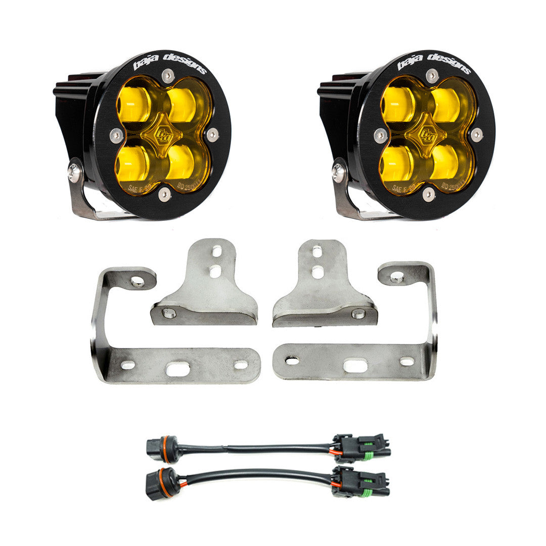 Baja Designs Jeep JL/JT Squadron-R SAE Fog Pocket Light Kit - Jeep 2020-2026 Gladiator; 2018-2026 Wrangler JL; NOTE: w/ OE Sport Bumper