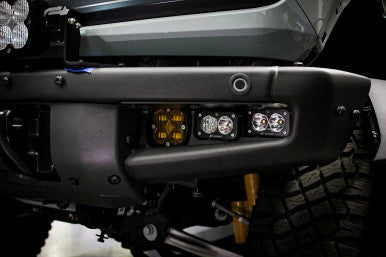 Baja Designs Ford Squadron SAE/Dual S2 Sport Steel Bumper Fog Pocket Light Kit - Ford 2021-2026 Bronco; 2022-2026 Bronco Raptor; NOTE: w/ OE Steel Bumper