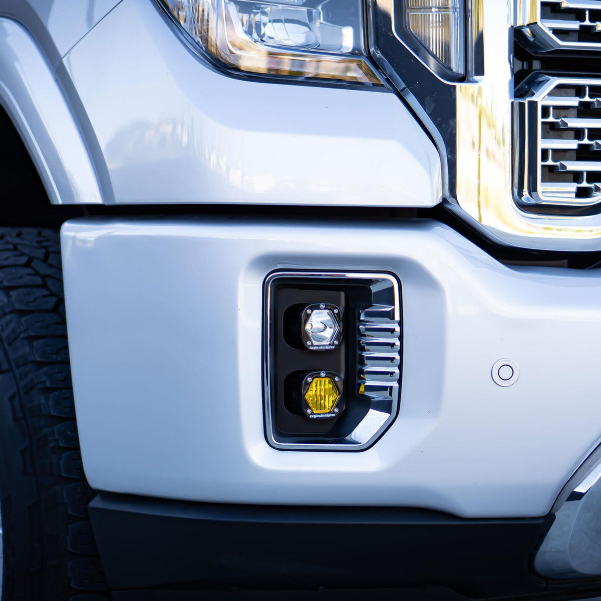Baja Designs GMC S1 Dual Fog Pocket Light Kit - GMC 2020-23 Sierra 2500HD/3500HD