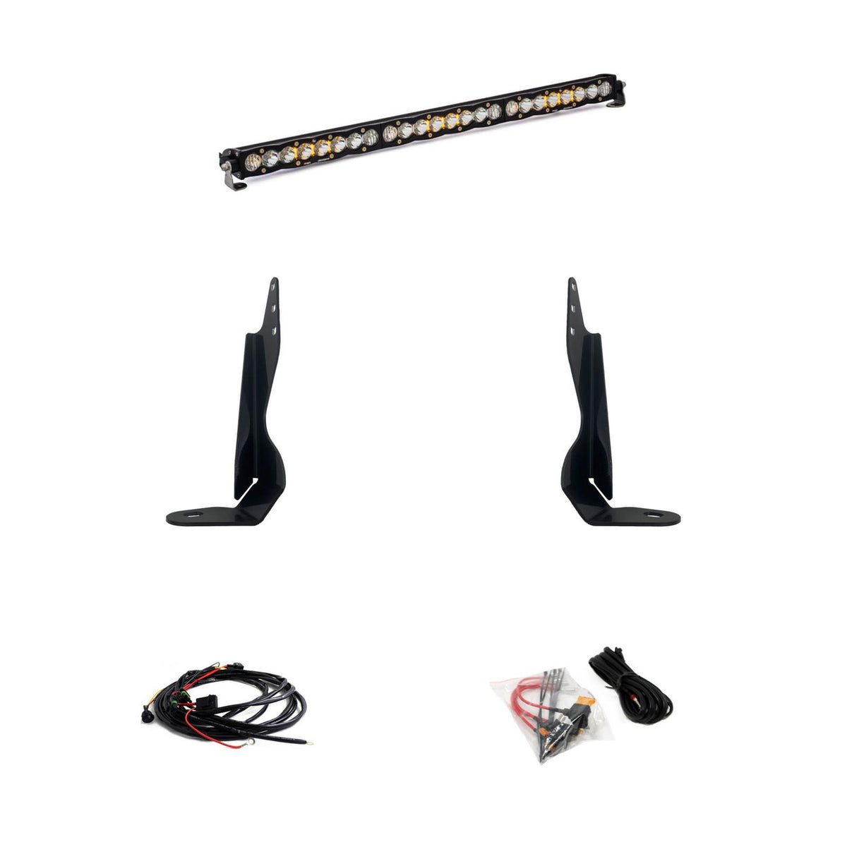 Baja Designs GMC S8 30-Inch Behind the Grille Light Bar Kit - GMC 2020-23 Sierra 2500HD/3500HD