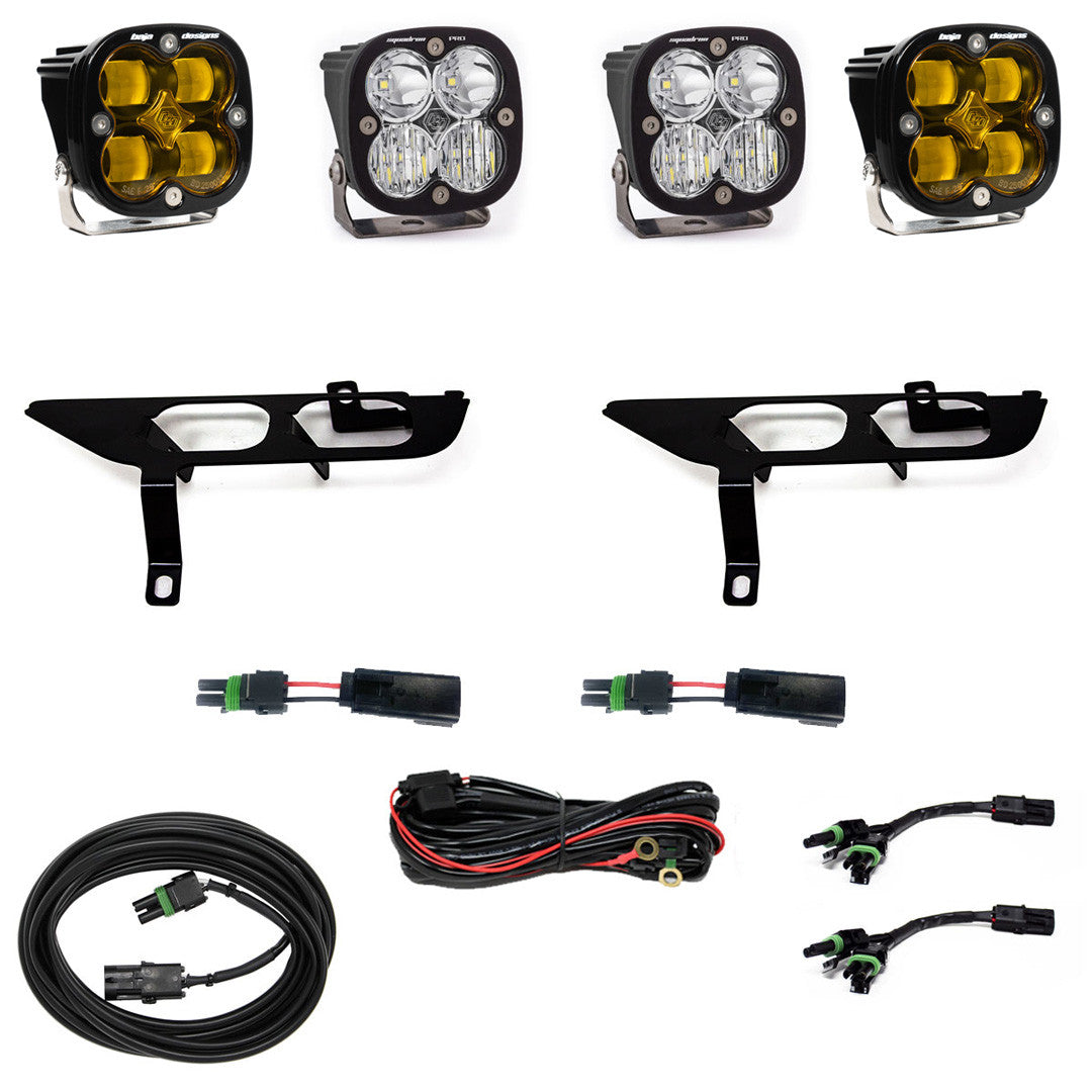 Baja Designs Ford Squadron SAE/Pro Fog Pocket Light Kit - Ford 2021-23 F-150; NOTE: w/ Daytime Running Lights (DRL)
