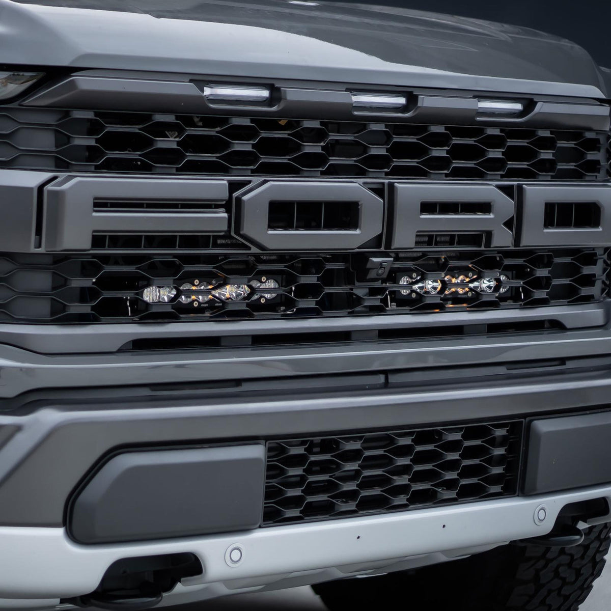 Baja Designs Ford S8 10 Inch Dual Behind Grille Light Bar Kit - Ford 2021-2026 F-150 Raptor, 2024-2026 F-150 Raptor 37/R