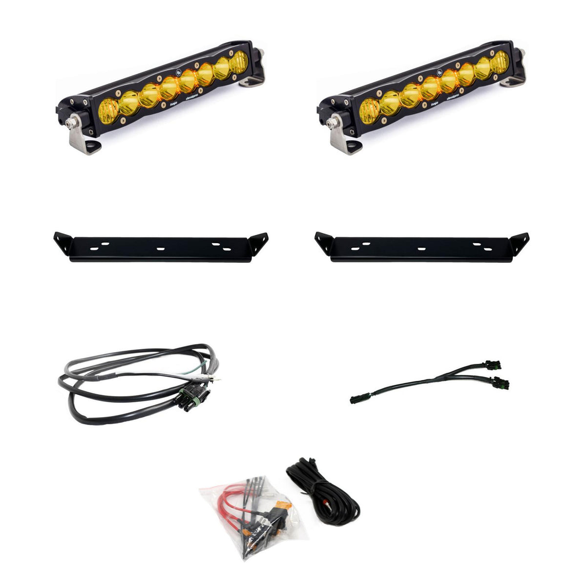 Baja Designs Ford S8 10 Inch Dual Behind Grille Light Bar Kit - Ford 2021-2026 F-150 Raptor, 2024-2026 F-150 Raptor 37/R