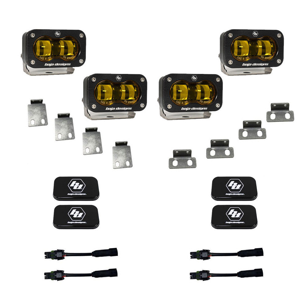 Baja Designs Ford Raptor S2 SAE Dual Fog Pocket Kit - Ford 2021-2026 F-150 Raptor, 2024-2026 F-150 Raptor 37/R