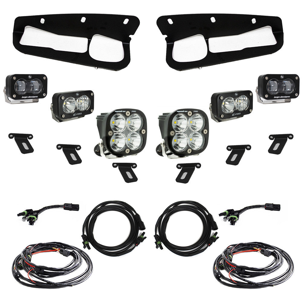 Baja Designs Ford Bronco S2 SAE “Pro” Fog Pocket Light Kit - Ford 2021-2026 Bronco; Steel Bumper
