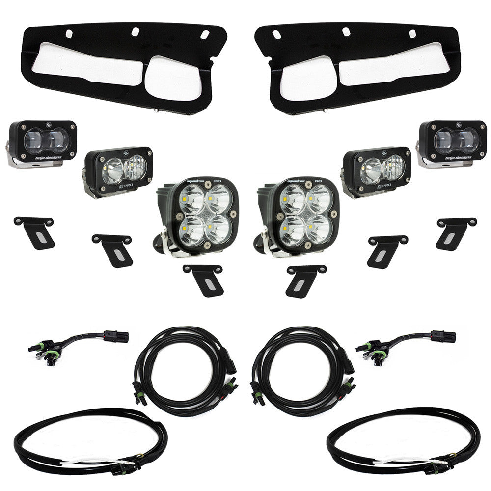 Baja Designs Ford Bronco S2 SAE “Pro” Fog Pocket Light Kit - Ford 2021-2026 Bronco; Steel Bumper
