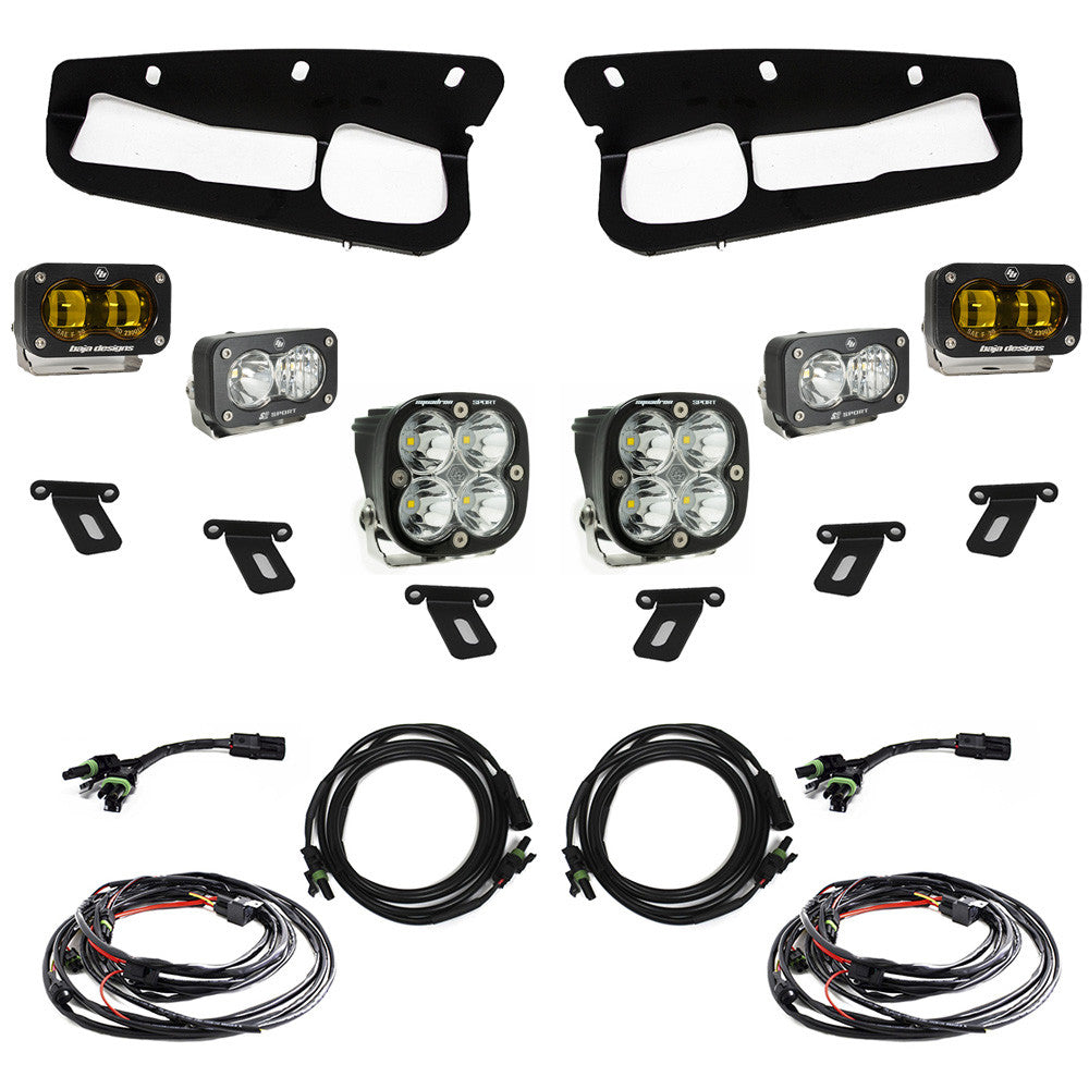 Baja Designs Ford S2 SAE “Sportsmen” Fog Pocket Light Kit - Ford 2021-2026 Bronco; Steel Bumper