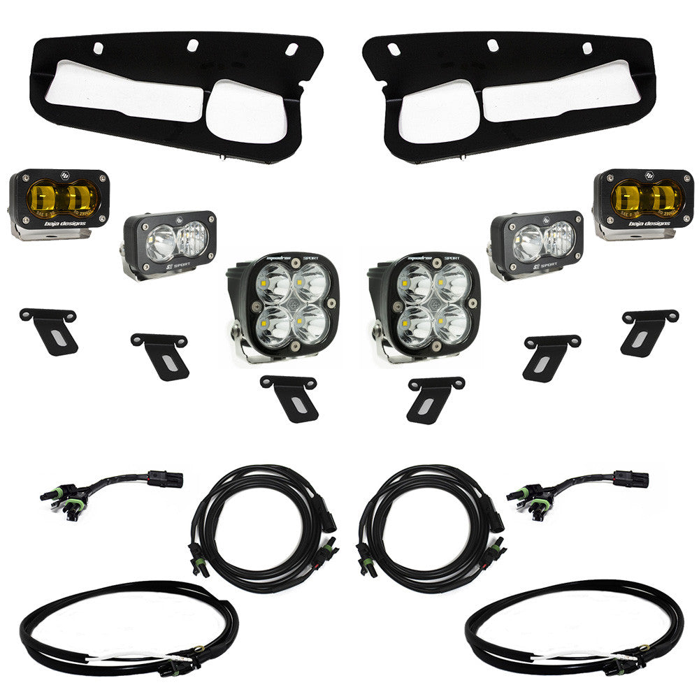 Baja Designs Ford S2 SAE “Sportsmen” Fog Pocket Light Kit - Ford 2021-2026 Bronco; Steel Bumper