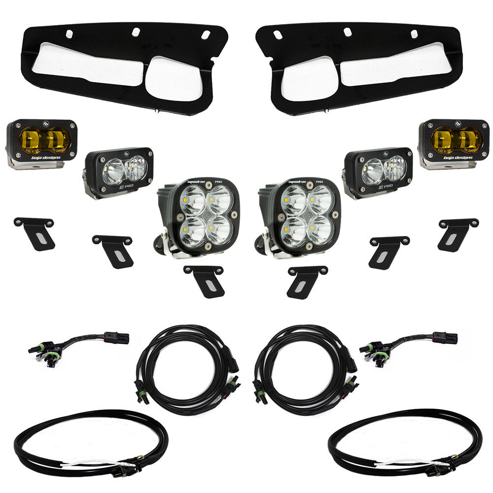 Baja Designs Ford Bronco S2 SAE “Pro” Fog Pocket Light Kit - Ford 2021-2026 Bronco; Steel Bumper