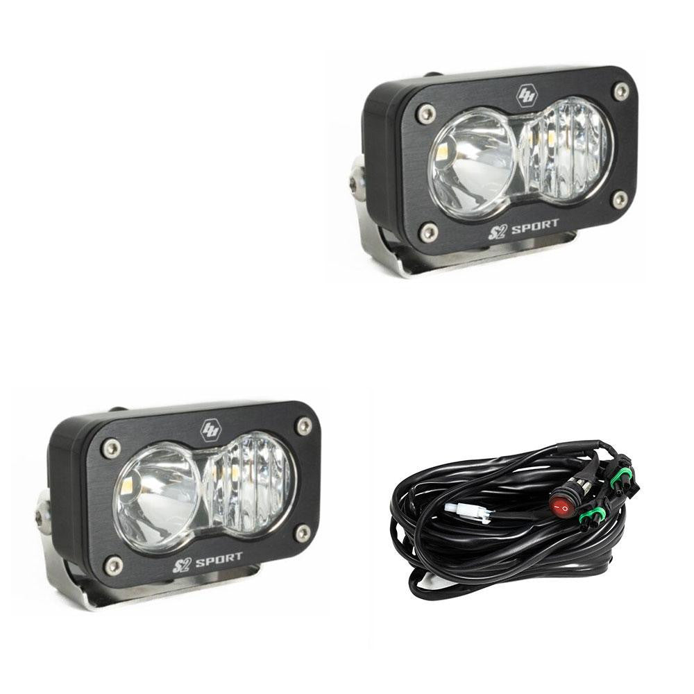 Baja Designs S2 Sport Black LED Auxiliary Light Pod Pair