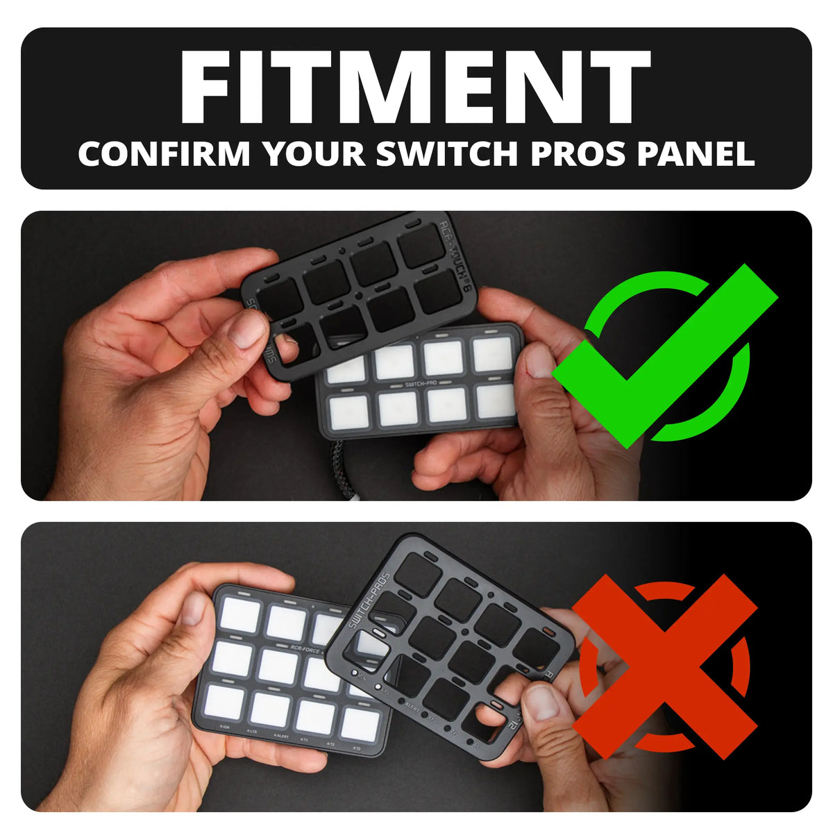Tackform 8 gang Switch Pros SP9100 switch panel holder with 20mm metal ball, universal fit