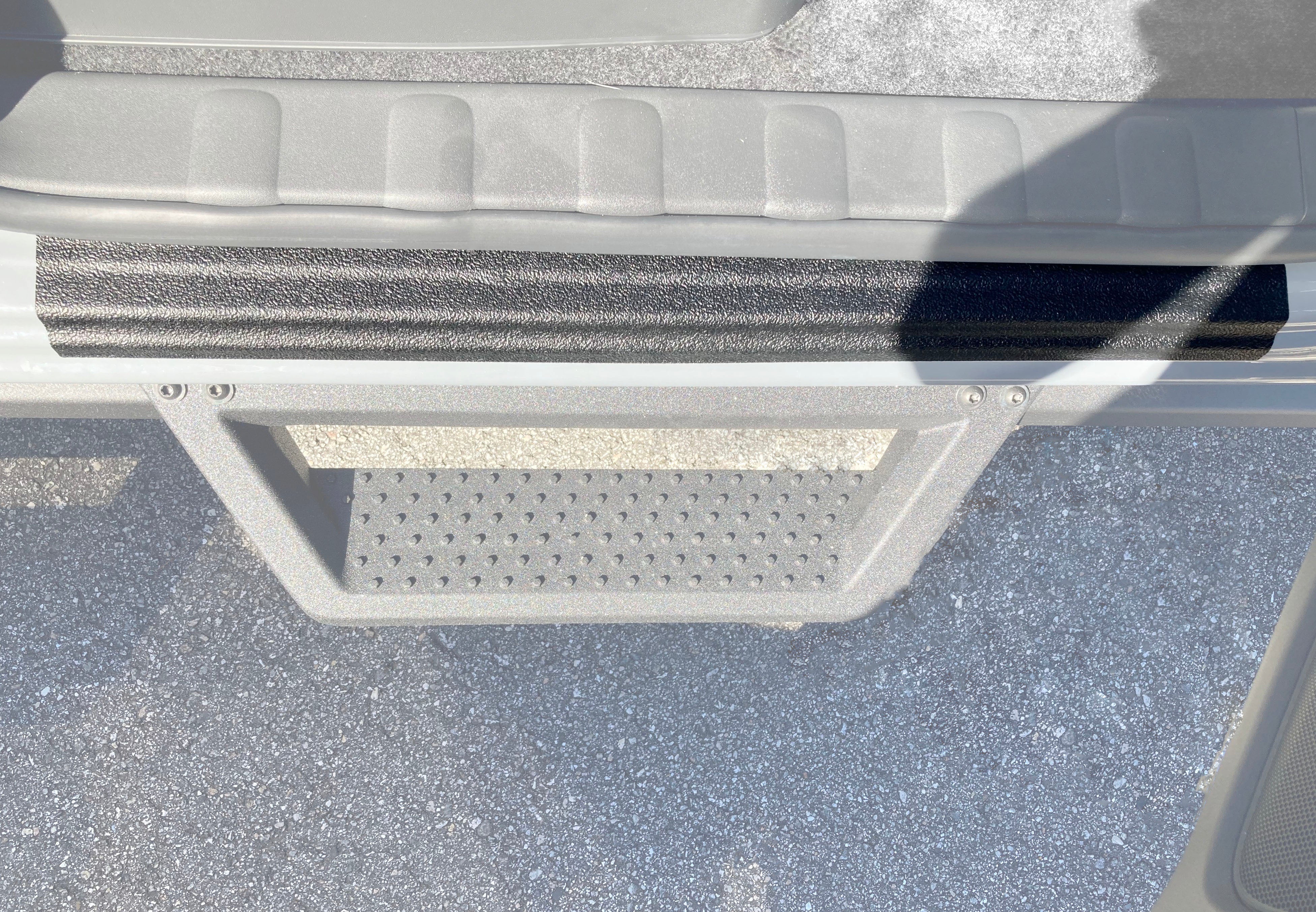 Tufskinz.com Textured Door Sill Overlays Fits 2022-2026 Nissan Frontier - SKU FNT024-TFL-X - FNT024 TFL X Opacity - off-road overland product image