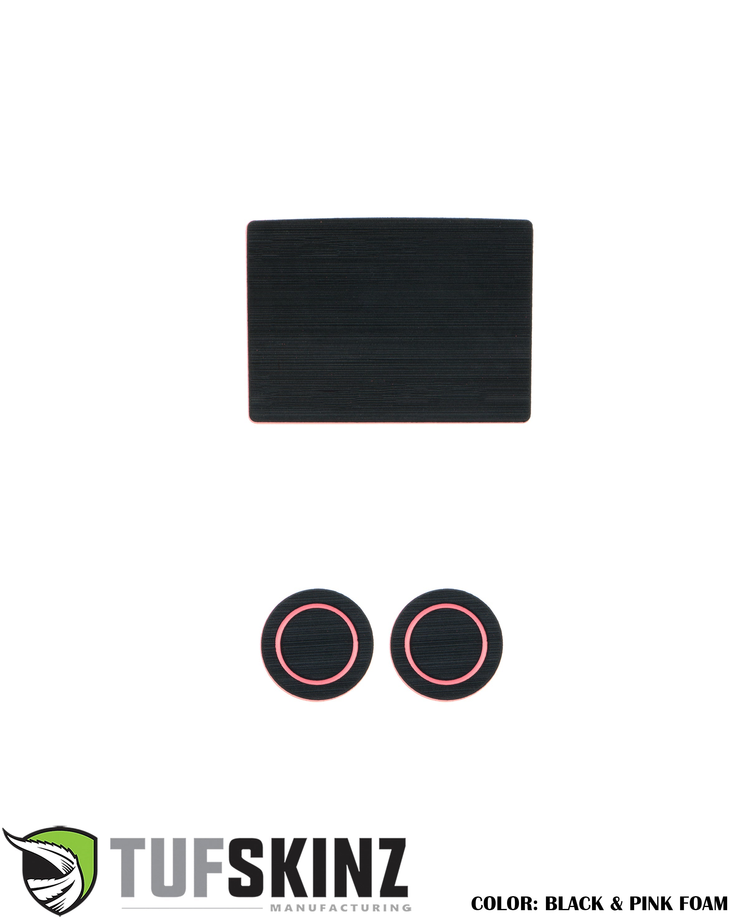 Black and pink foam vehicle accessory inserts for off-road truck or SUV interior customization