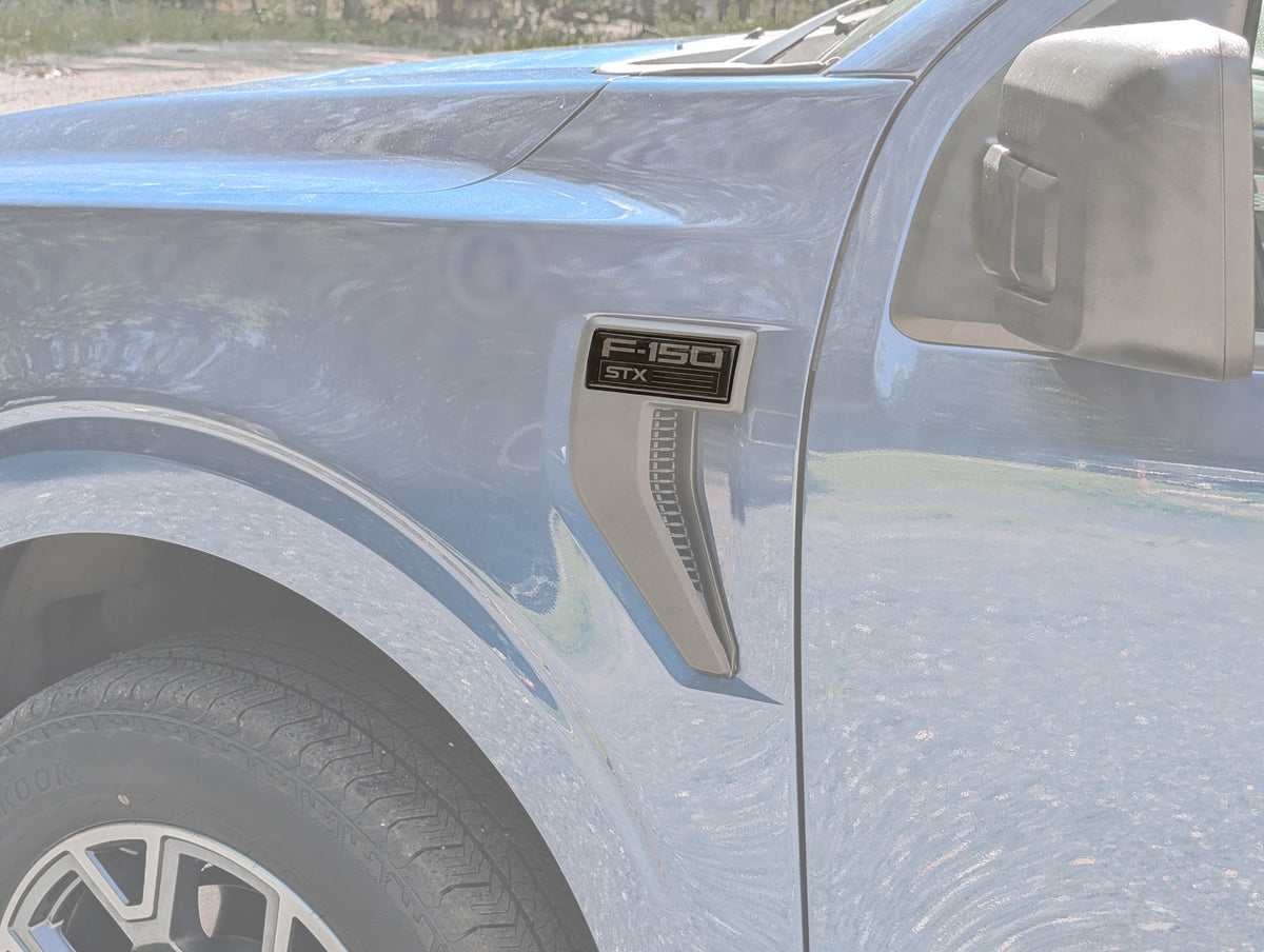 Tufskinz fender vent badge replacement for 2021-2027 Ford F-150