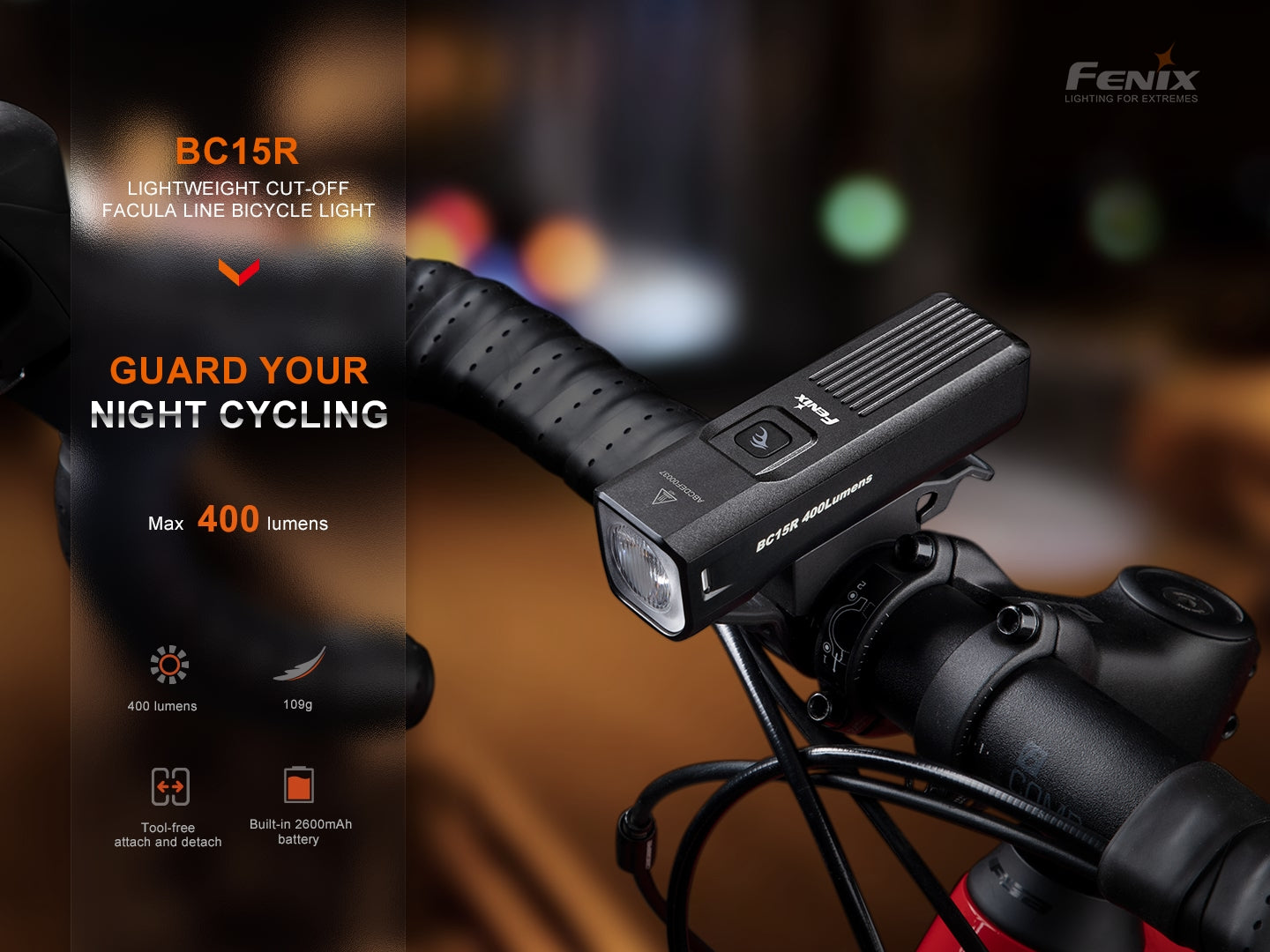 Fenix BC15R Lightweight Rechargeable Bicycle Light