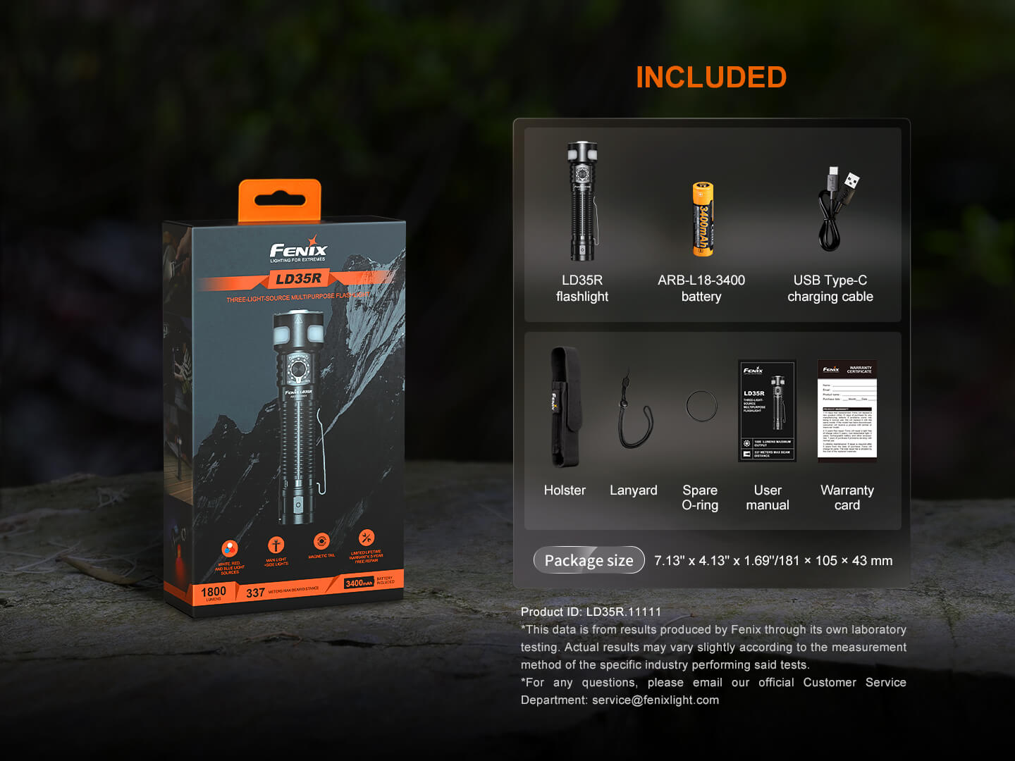 Fenix LD35R High Performance Multimode Tactical Flashlight