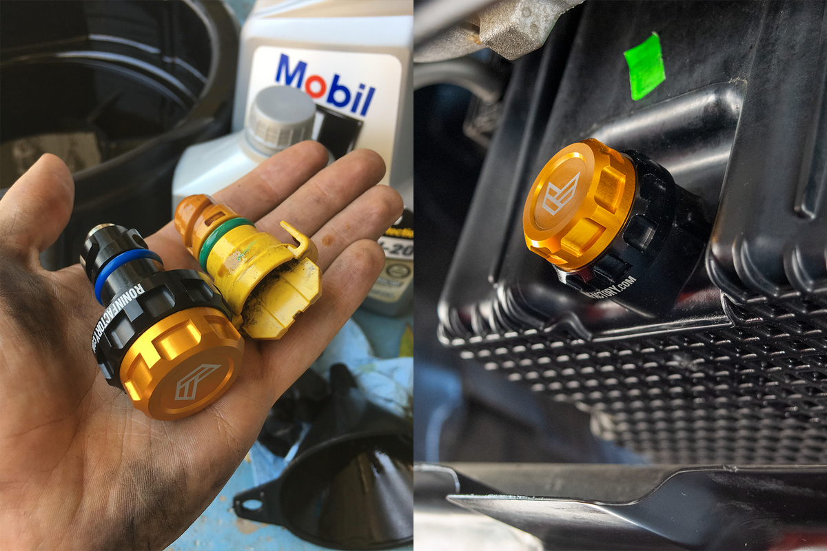 Ronin Factory easy oil drain plug for Ford F-150, Bronco and Ranger