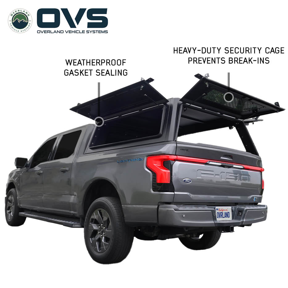 Overland Vehicle Systems Expedition PRO truck cap for 2021-2027 Ford F-150 - view 4