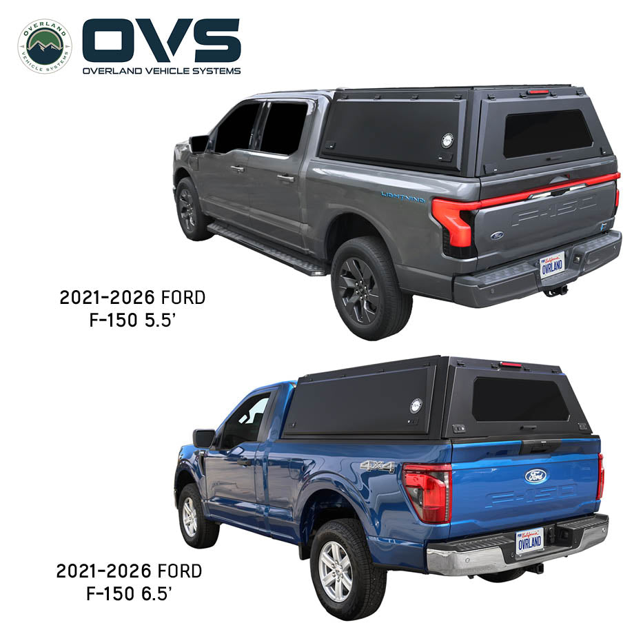 Overland Vehicle Systems Expedition PRO truck cap for 2021-2027 Ford F-150 - view 3