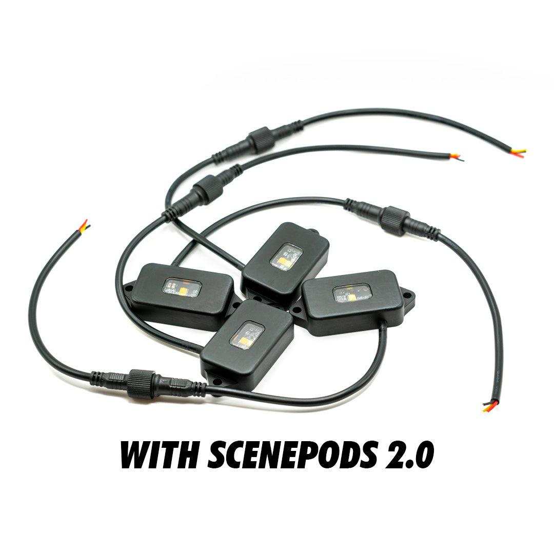 upTOP Overland rackLIGHT four pack with scenePODs