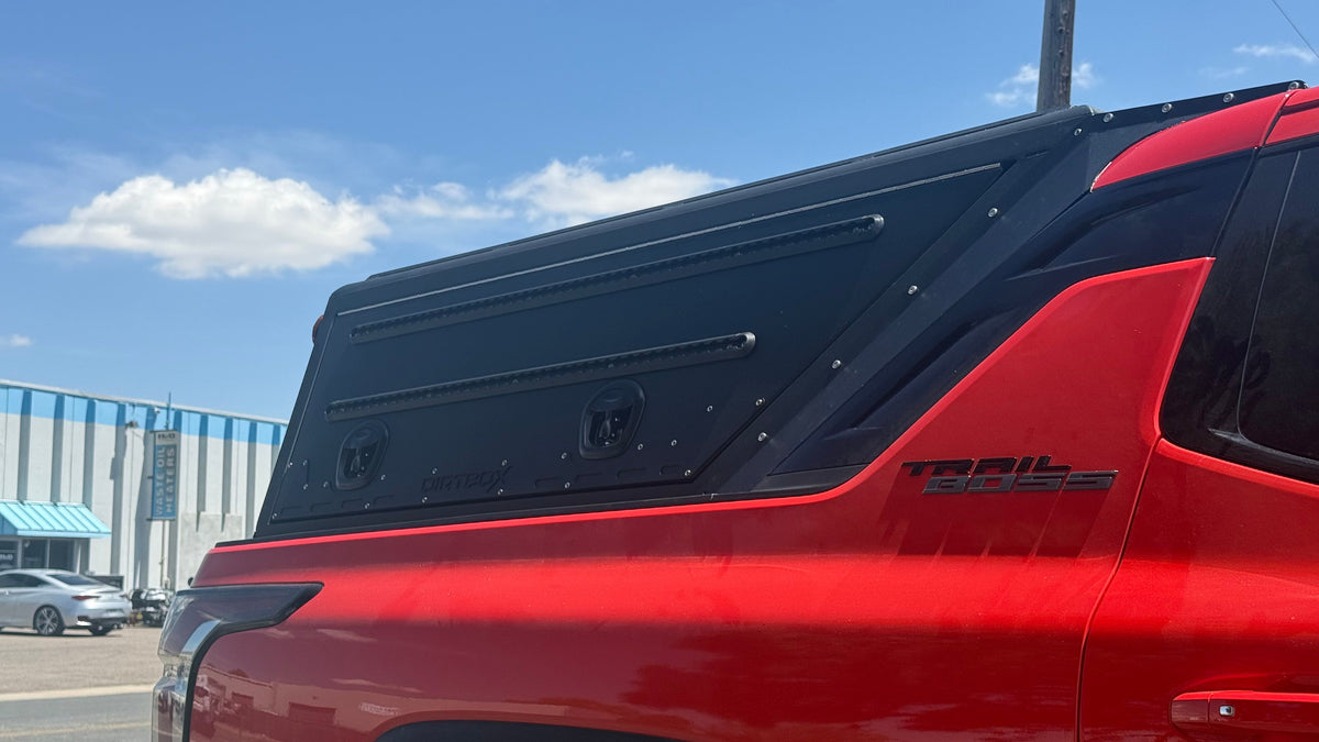 Dirtbox Overland EV truck topper for Chevy Silverado EV and GMC Sierra EV