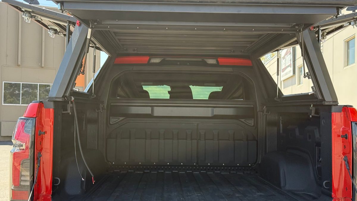 Dirtbox Overland EV truck topper for Chevy Silverado EV and GMC Sierra EV