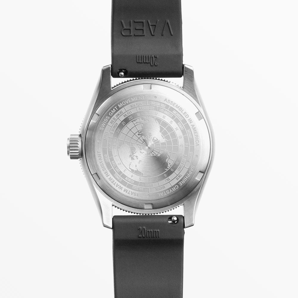 VAER G2 Meridian Watch - Navy/Red - 39mm USA GMT