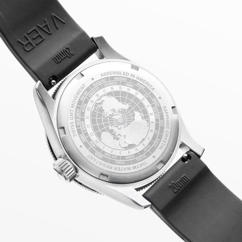 VAER G2 Meridian Watch - Navy/Red - 39mm USA GMT