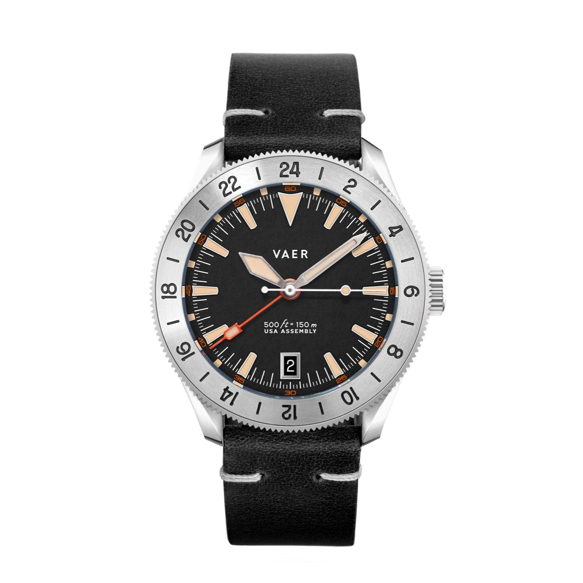 VAER G2 Pacific Steel GMT Mens Watch - 39mm USA