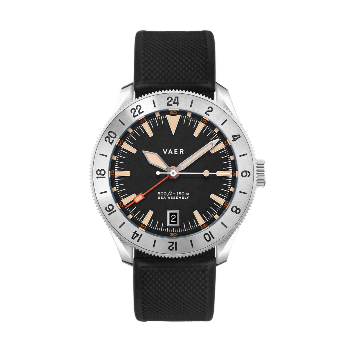 VAER G2 Pacific Steel GMT Mens Watch - 39mm USA