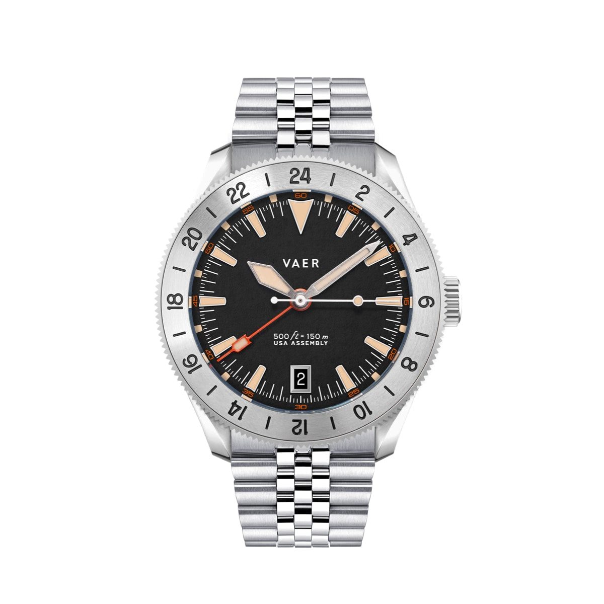 VAER G2 Pacific Steel GMT Mens Watch - 39mm USA